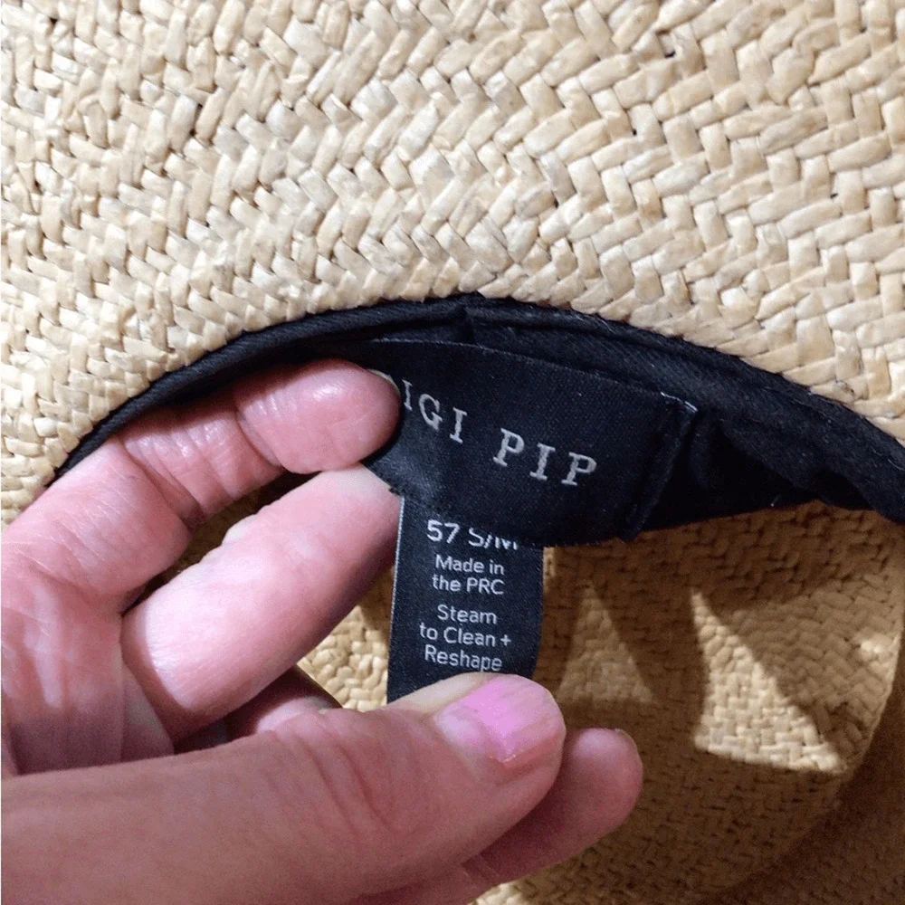 Gigi Pip Straw Panama Hat - REAd***Natural